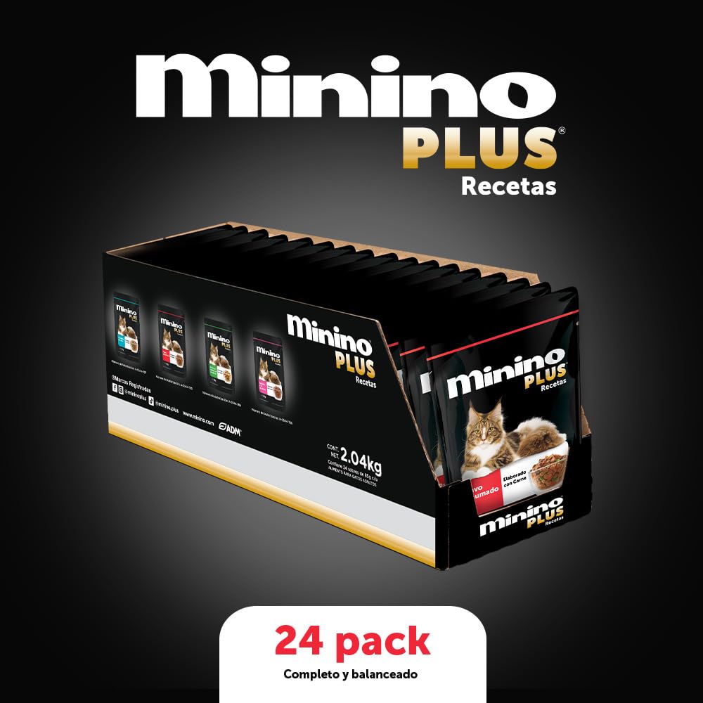 Caja Sobres Mininoplus Carnitas Pavo Pack 24pzs. 85grsc/u