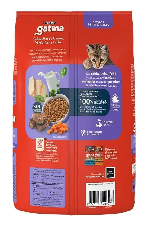 Alimento Para Gato Gatina Gatitos Croquetas 7.5 Kg Mix