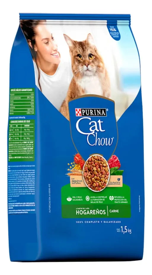 Croquetas Para Gato Adulto De Carne 1.5kg Cat Chow Hogareños