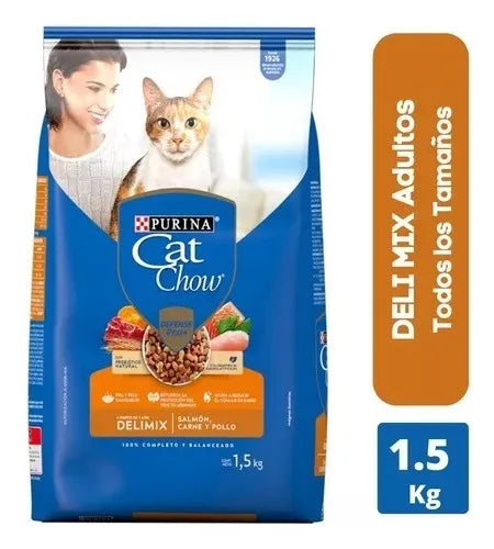 Purina Cat Chow Delimix Gato Adulto 1.5 Kg (2 Bolsas)