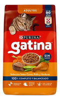 Gatina Sabor Pollo 15kg 26% Proteina + 2 Churus De Regalo