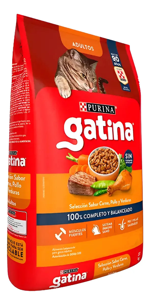 Alimento Gato Gatina 26% Proteina Sabor Pollo Bolsa De 15kg