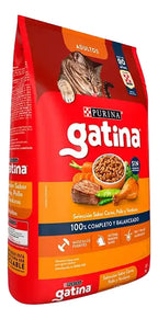 Gatina Sabor Pollo 15kg 26% Proteina + 2 Churus De Regalo