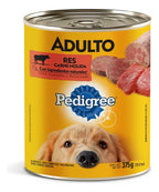 Charola Pedigree Adulto Res/molida Latas 375grs C/u 24 Pzs.