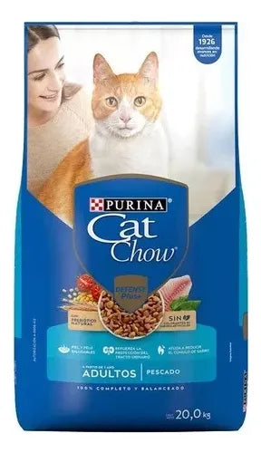 Purina Gato Cat Chow Defense Plus 20 Kg Pescado + 2 Churus