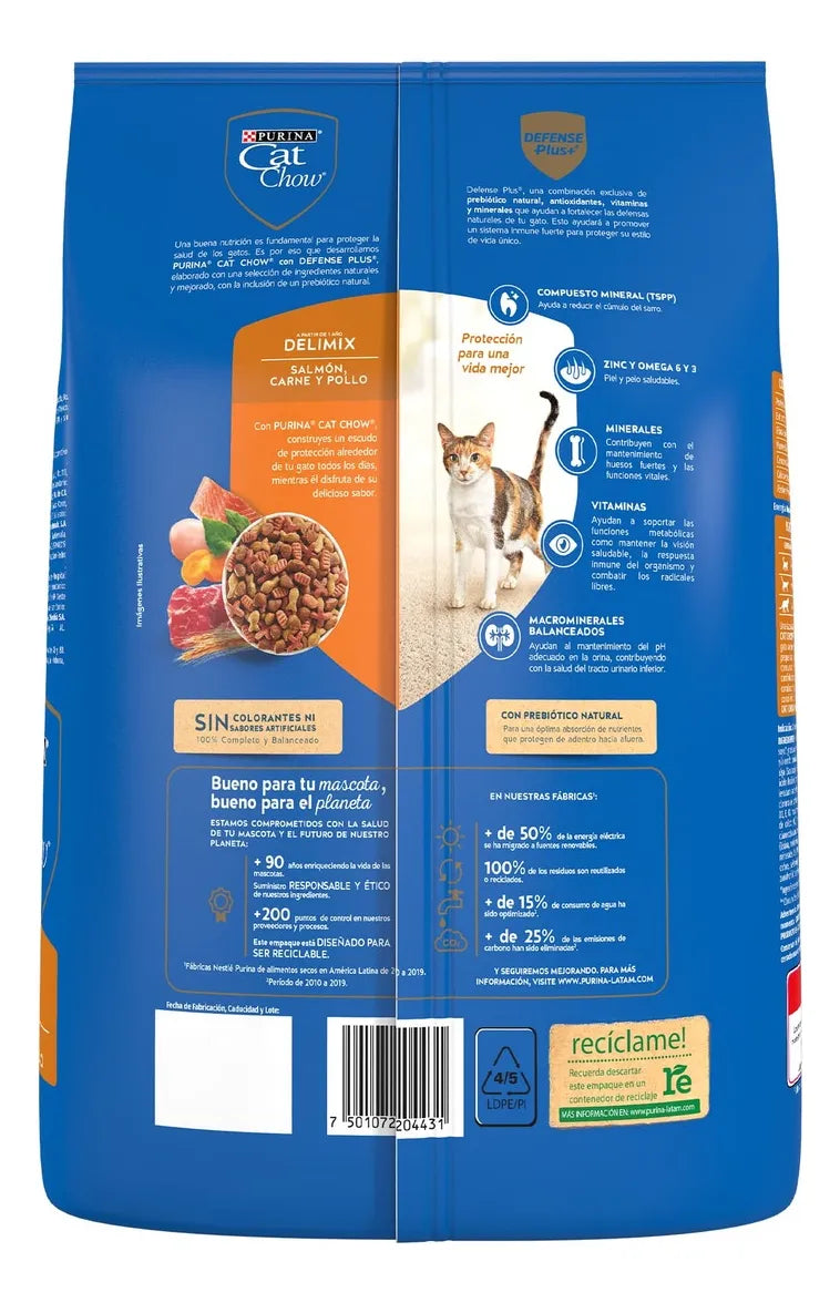 Alimento Croqueta Cat Chow Delimix Carne Y Pollo 1.5 Kg