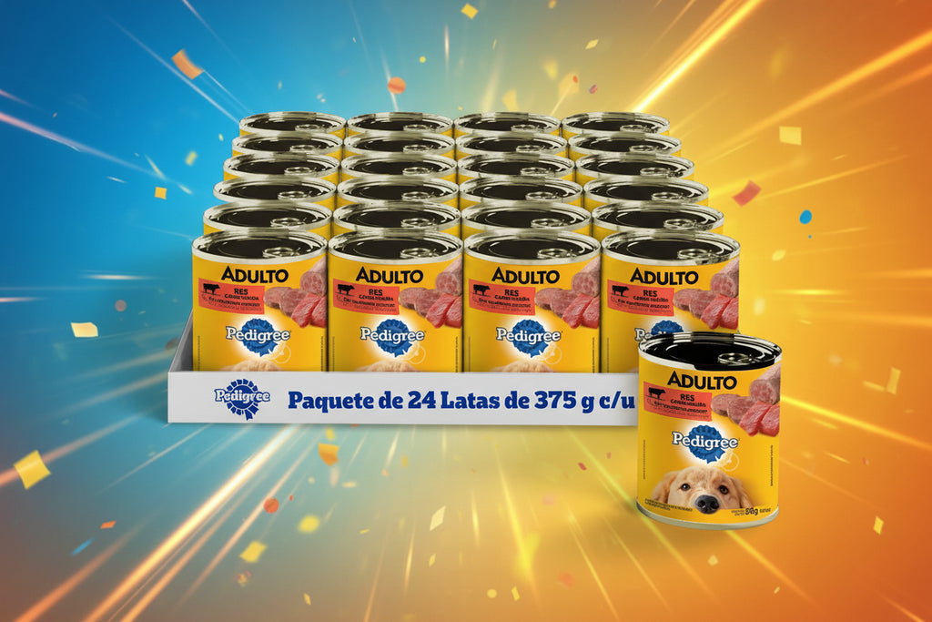 Charola Pedigree Adulto Res/molida Latas 375grs C/u 24 Pzs.