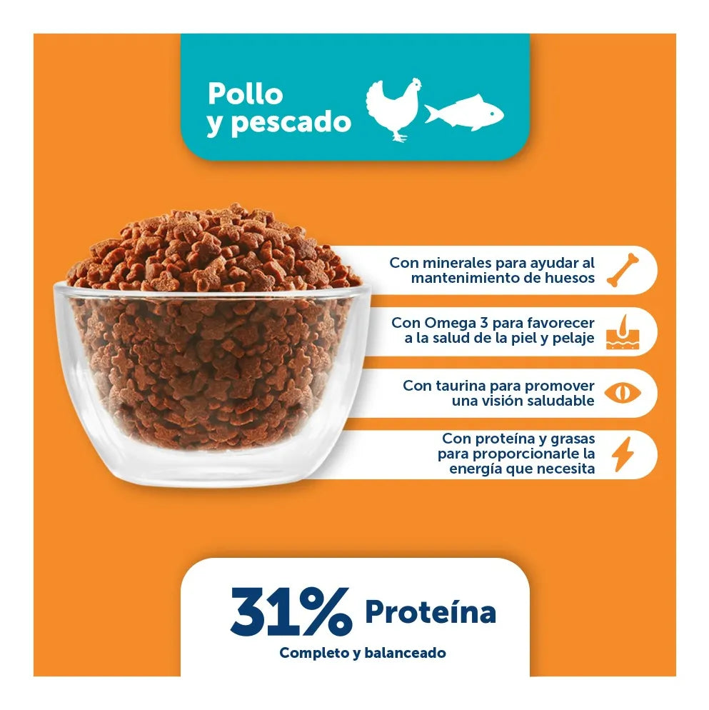 Alimento Seco Minino Pollo Y Pescado 15kg
