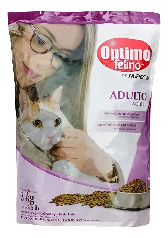 Optimo Felino 3 Kg Croquetas Gato Adulto 2 Bolsas By Nupec