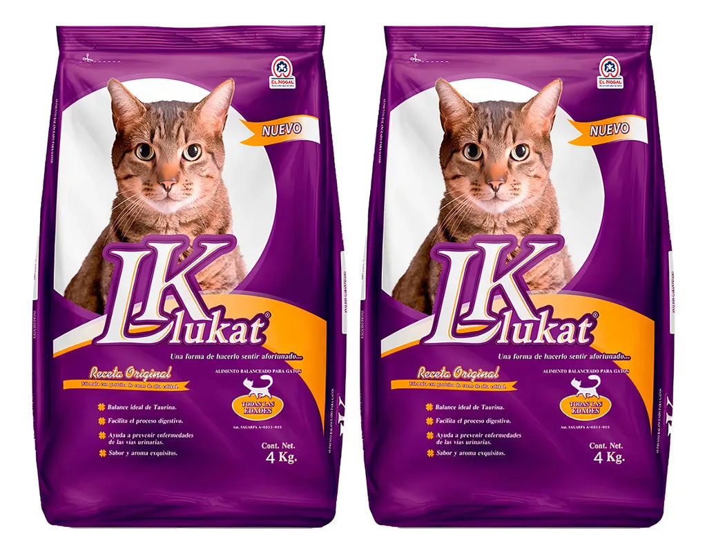 2 Costales Alimento Para Gatos Croquetas Lk Lukat 4kg (8kg)