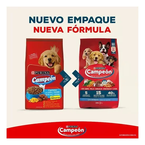 Purina Croquetas Campeon Cachorro 20kg 21% Proteína Carne