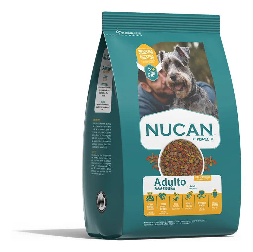 Croqueta Perro Nucan Adulto Razas Pequeñas 15 Kg + 900 Grs