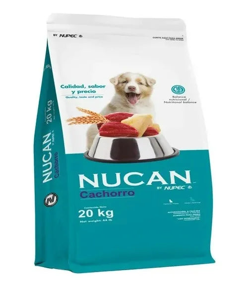Alimento Nucan Perro Cachorro 20 Kg Sabor Mix 27% Proteína