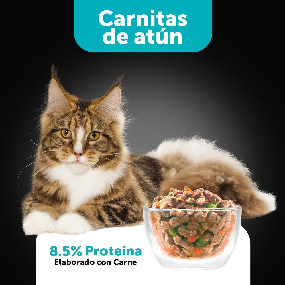 Caja Sobres Mininoplus Carnitas Atún Pack 24pzs. 85grsc/u
