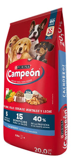 Purina Croquetas Campeon Cachorro 20kg 21% Proteína Carne