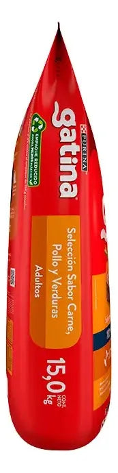 Gatina Sabor Pollo 15kg 26% Proteina + 2 Churus De Regalo