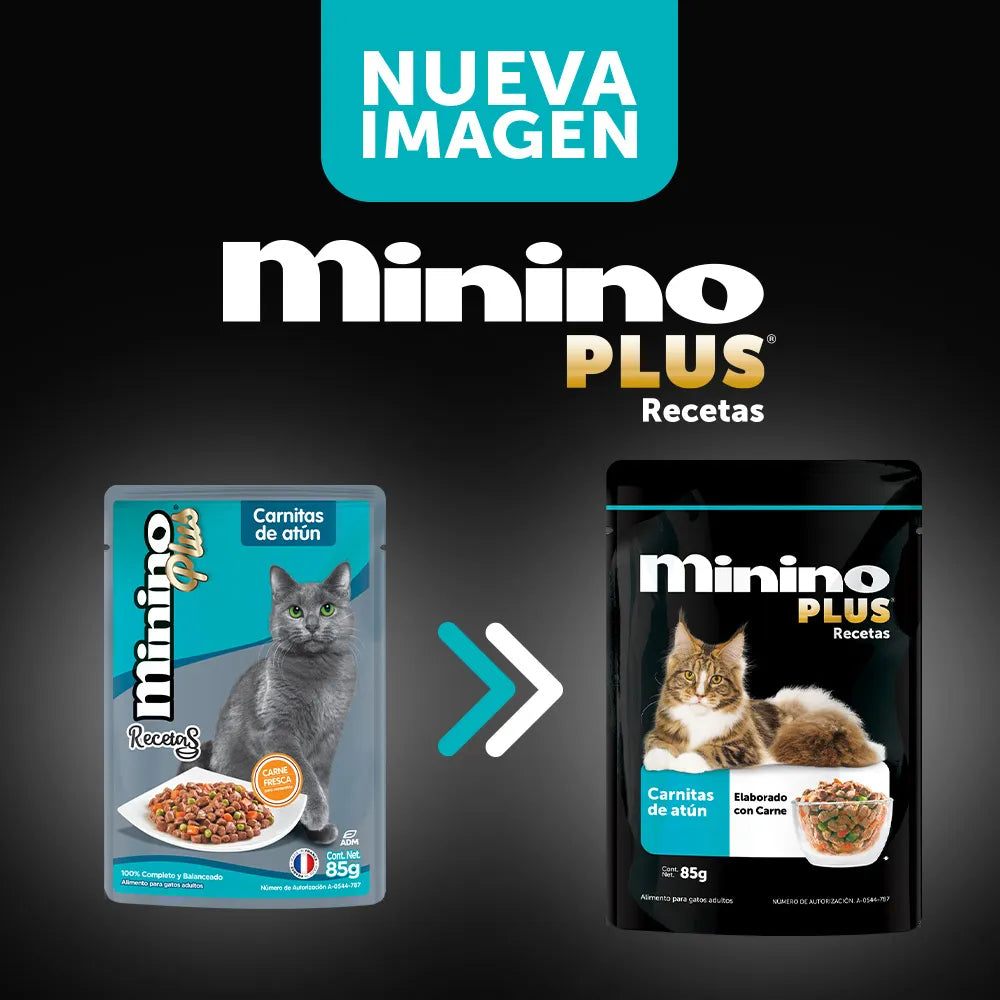 Caja Sobres Mininoplus Carnitas Atún Pack 24pzs. 85grsc/u
