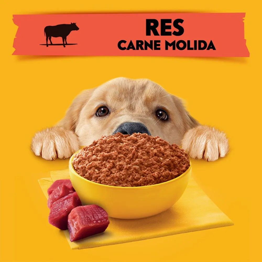 Charola Pedigree Adulto Res/molida Latas 375grs C/u 24 Pzs.