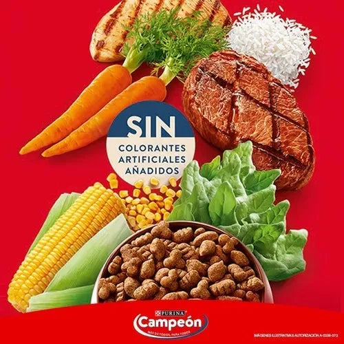 Campeón Recetas Caseras Alimento Para Perro Adulto Todos Los Tamaños Sabor Carne Y Vegetales En Bolsa De 25kg
