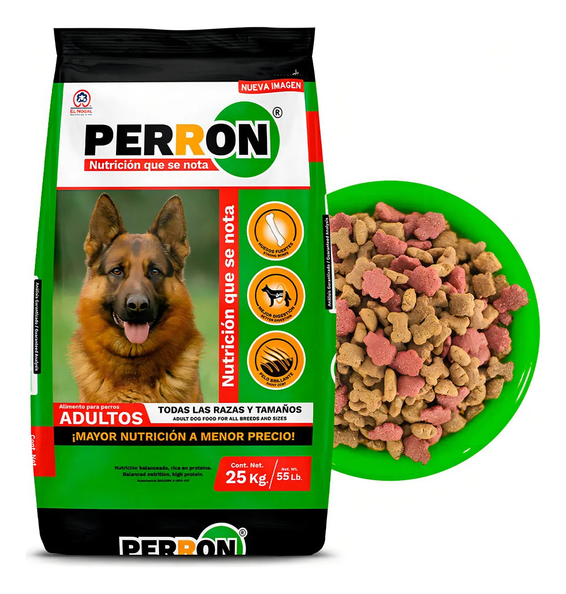 Alimento Perron Para Perro Adulto Todos Los Tamaños Sabor Mix De 25 Kg