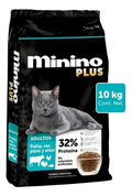 Minino Plus Gato Adulto 10 Kg 32 % Proteína + 2 Churus