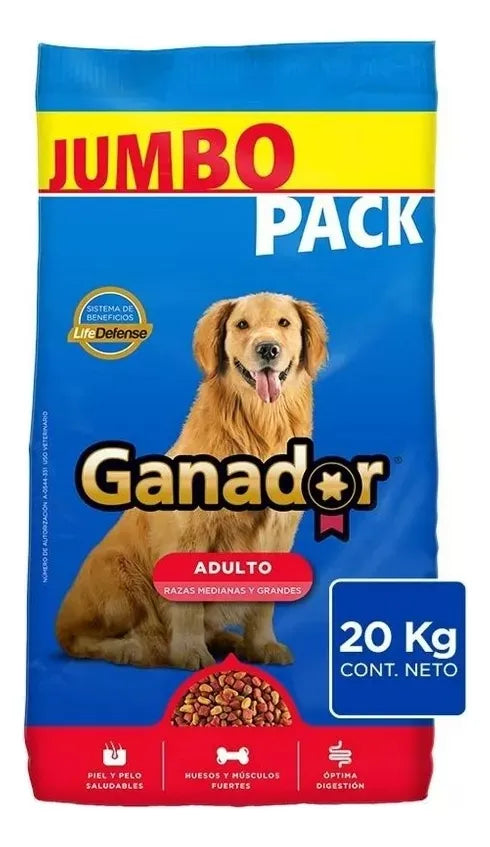 Croquetas Perro Adulto Ganador Duo 20kg 21% Proteina Jumbo