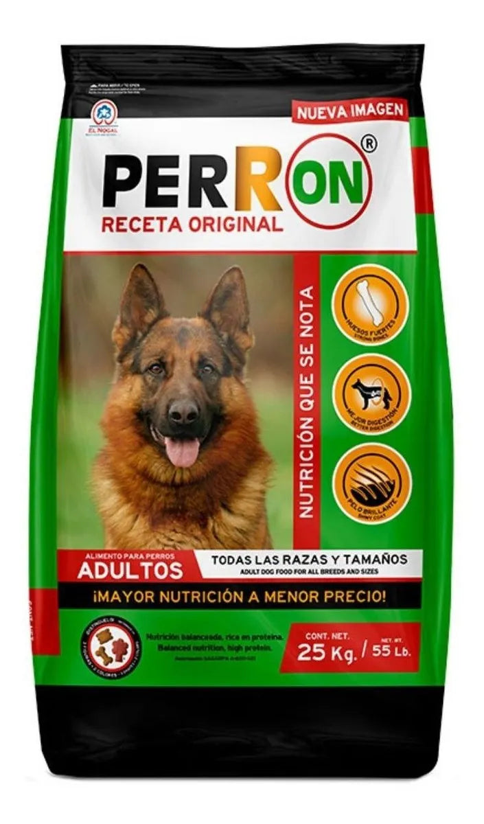 Alimento Perron Para Perro Adulto Todos Los Tamaños Sabor Mix De 25 Kg