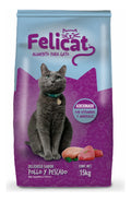 Croqueta Gato Adulto Felicat 15 Kg 30% Proteína Sabor Pollo