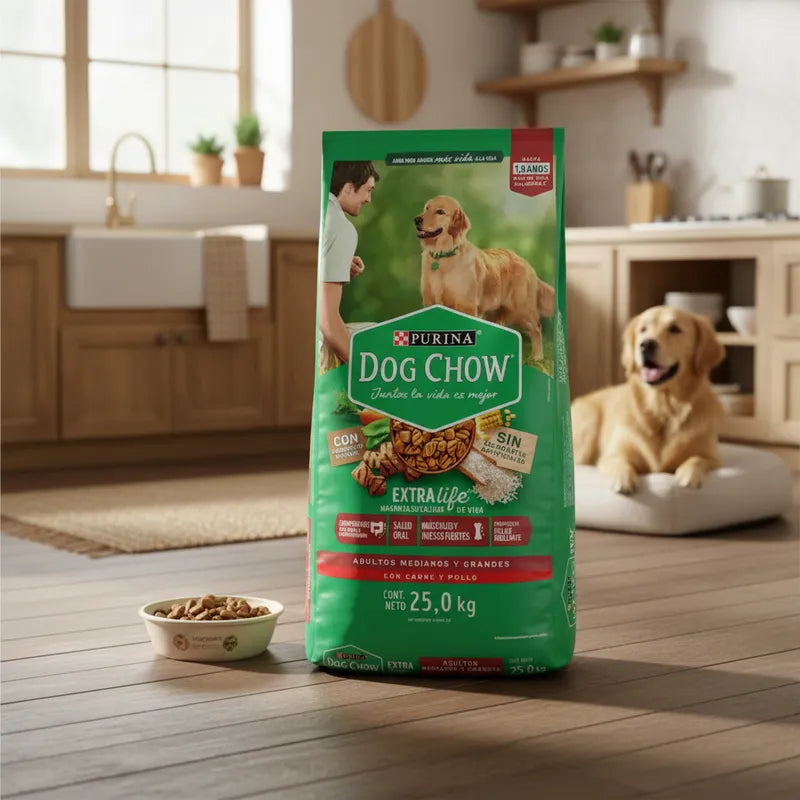 Purina Dog Chow Croqueta Adulto Razas Mediana Y Grande 25 Kg