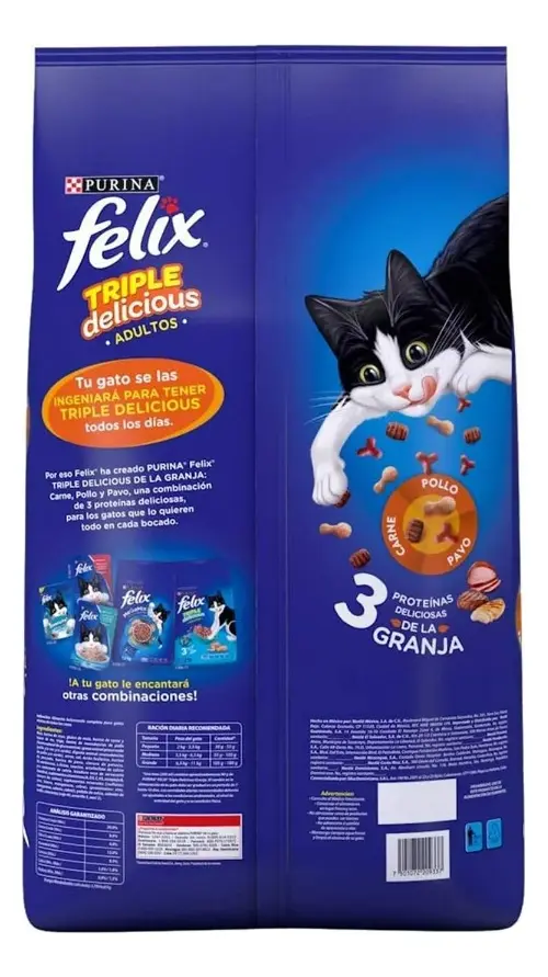 Croquetas Gato Adulto Purina Felix 10kg 30% Prote + 2 Churus