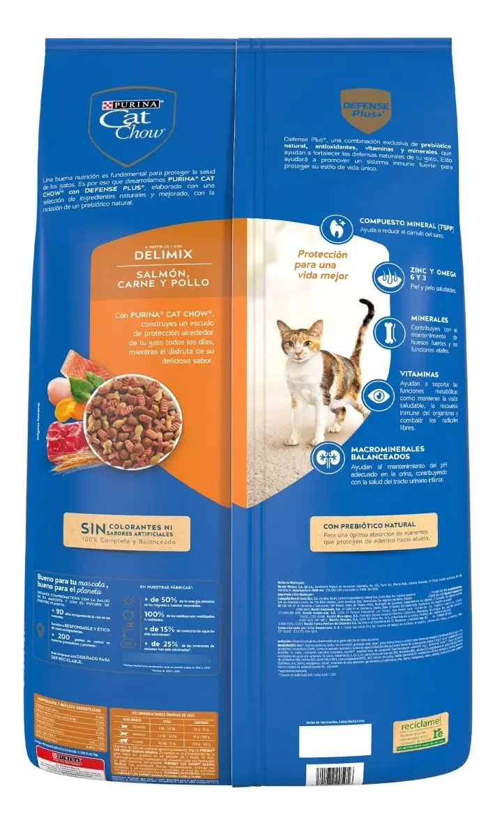 Cat Chow Deli Mix Salmon, Carne, Pollo 15kg +6 Sobres Regalo