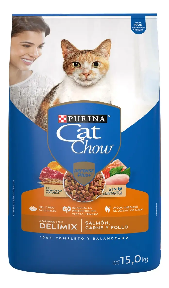 Cat Chow Deli Mix Salmon, Carne, Pollo 15kg +6 Sobres Regalo