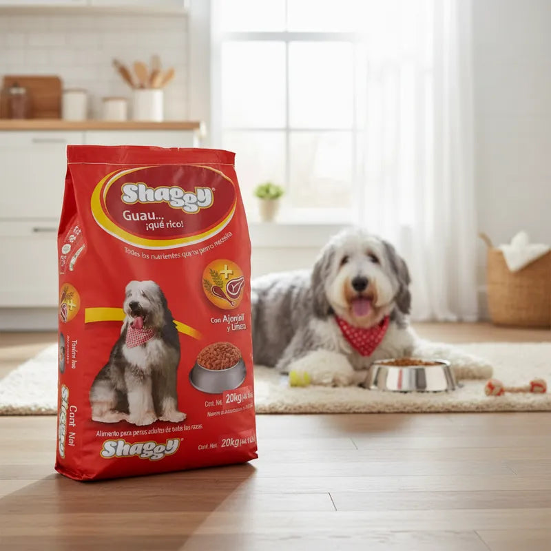 Alimento Croqueta Perro Adulto Shaggy 20 Kg - 16% Proteína
